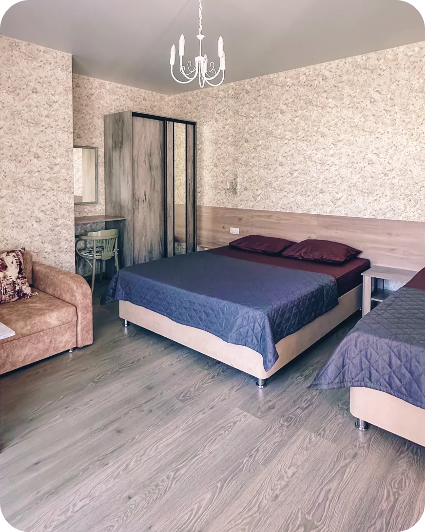 Номер Премиум - премиальный номер с двуспальной кроватью и диваном